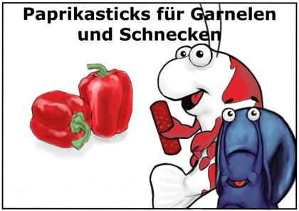 Paprika-Sticks, spezielles Zusatzfutter für Garnelen u. Krebse 100g Garnelenfut
