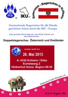 Hundeausstellung Doppelsiegerschau CACIB A- Österreich