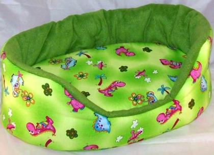 Hundebett/Katzenbett und 1 Kissen mit Dinosauriern
