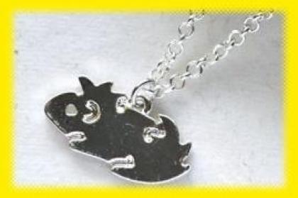 Kette mit Meerschweinchen versilbert