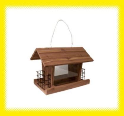 Luxus Vogelhaus aus rotem Zedernholz BONUS
