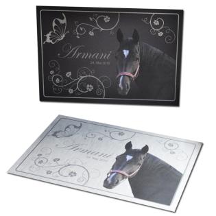 Individuelles Boxenschild Stallschild Stalltafel mit Bildern von deinem Pferd