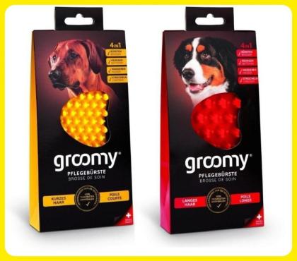 Groomy Wellness-Bürste 4in1 für Hunde, 2 Varianten