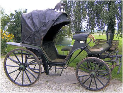 Historische Viktoria Kutsche mit Lederverdeck