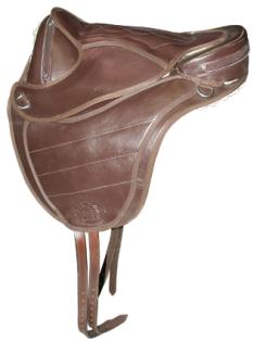 Baumloser Sattel aus Leder