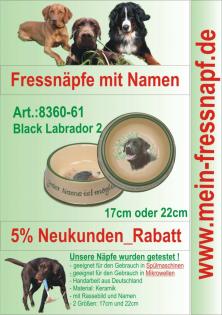 Fressnapf, Hundenapf mit Namen - Black Labrador