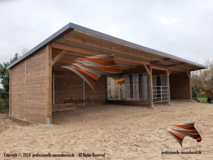Pferdeunterstand Top Weidehütten Offenstall bauen, Laufstall für Pferde - Perfekter Pferdehof
