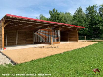 Pferdeunterstand Top Weidehütten Offenstall bauen, Laufstall für Pferde - Perfekter Pferdehof