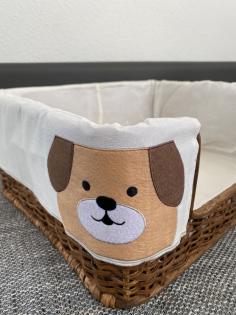 Mittelgroßes Rattan Hundebett / Hundekorb / Dog Bed / Dog Basket