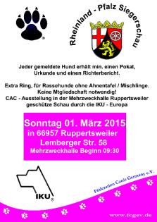 Rasse Mischlings-Hundeschau CAC Landessiegerschau in Ruppertsweiler 1. März