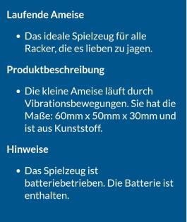 Laufende Maus / Ameise Katzenspielzeug NEU OVP