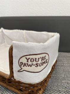 Kleines Rattan Hundebett / Hundekorb / Dog Bed / Dog Basket