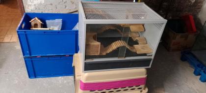 Neues Terrarium 10 verschiedene Vogelkäfige Zubehör
