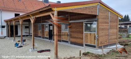 Pferdestall bauen - Außenboxen Offenstall und Pferdebox direkt vom Hersteller