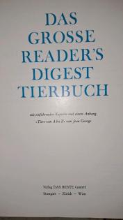 Das große Readers Digest Tierbuch