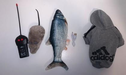 Katzen Spielzeug Spielsachen Zubehör Fisch Maus