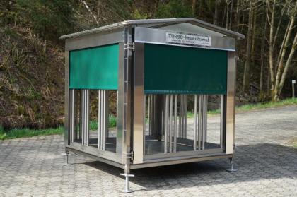 Heuautomat - zeitgesteuerte Heuraufe Rundballen Pferd - Turbo Heuautomat - Solar