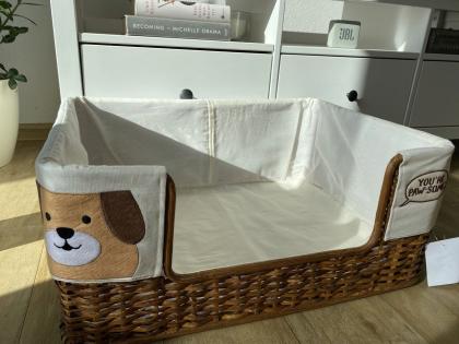 Mittelgroßes Rattan Hundebett / Hundekorb / Dog Bed / Dog Basket