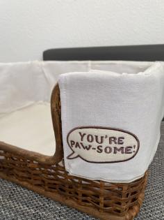 Mittelgroßes Rattan Hundebett / Hundekorb / Dog Bed / Dog Basket