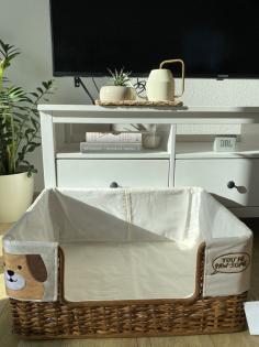 Mittelgroßes Rattan Hundebett / Hundekorb / Dog Bed / Dog Basket