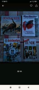 3 tierbücher, 1 Briefmarken Buch