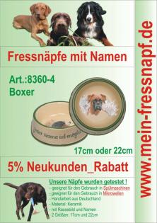 Fressnapf, Hundenapf mit Namen - Boxer