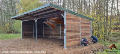 Pferdeunterstand Top Weidehütten Offenstall bauen, Laufstall für Pferde - Perfekter Pferdehof