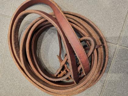 Western Splitreins aus Harnessleder
