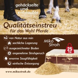 Pferdeeinstreu aus Weizenstroh