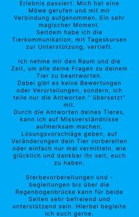 Danis Tierkommunikation und Metamorphose am Tier