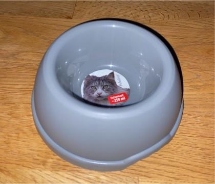 Fidelius Katzen Futternapf 250 ml Durchmesser ca. 15 cm grau NEU