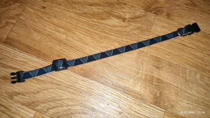 Neu Nylon Halsband Welpen Hunde katze S schwarz Dreieckmotiv