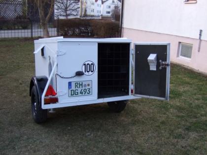 Hundetransportanhänger Doppelbox