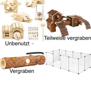 Mongolischen Wüstenrennmäuse mit Käfig und sehr viel Zubehör