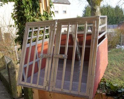 Alu -Hundebox für 1-2 Hunde, Doppelbox ohne Trennwand