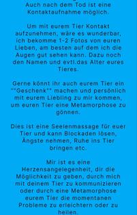 Danis Tierkommunikation und Metamorphose am Tier