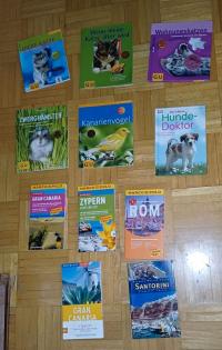 Tierbücher, Katzenbücher, Kochbücher, Reiseführer