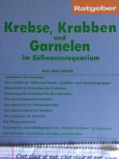 Ein Buch Krebse Krabben Garnelen im Aquarium Fische