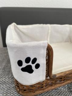 Kleines Rattan Hundebett / Hundekorb / Dog Bed / Dog Basket