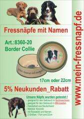 Fressnapf, Hundenapf mit Namen - Border Collie