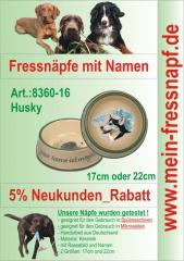 Fressnapf, Hundenapf mit Namen - Husky