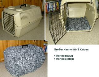 Großer Kennel für 2 Katzen Kennel-Bezug und Einlage