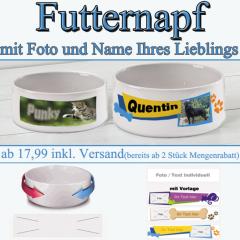 Wassernapf - Futternapf mit Foto s und/oder Name/Text nach Ihren Wünschen