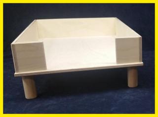 Hochwertiges Holzbettchen mit urindichter Decke/Einlage für Meerschweinchen, Kle