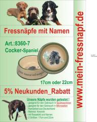 Fressnapf, Hundenapf mit Namen - Cocker Spaniel