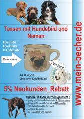 Tasse mit Namen, Namenstasse, Becher mit Namen und Hunderassebild - Maremma Schä