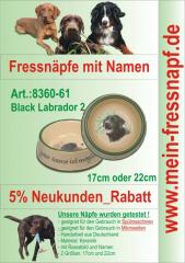 Fressnapf, Hundenapf mit Namen - Black Labrador