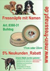 Fressnapf, Hundenapf mit Namen - Bulldog