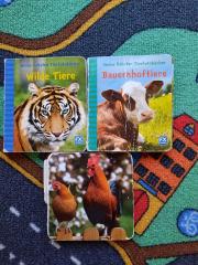 Wilde Tiere, Bauernhoftiere, Mein erstes Tierbuch 6 Monate