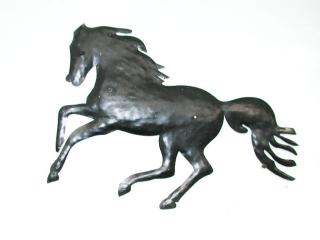 Wandplastik galloppierendes Pferd rostfreies Metall
